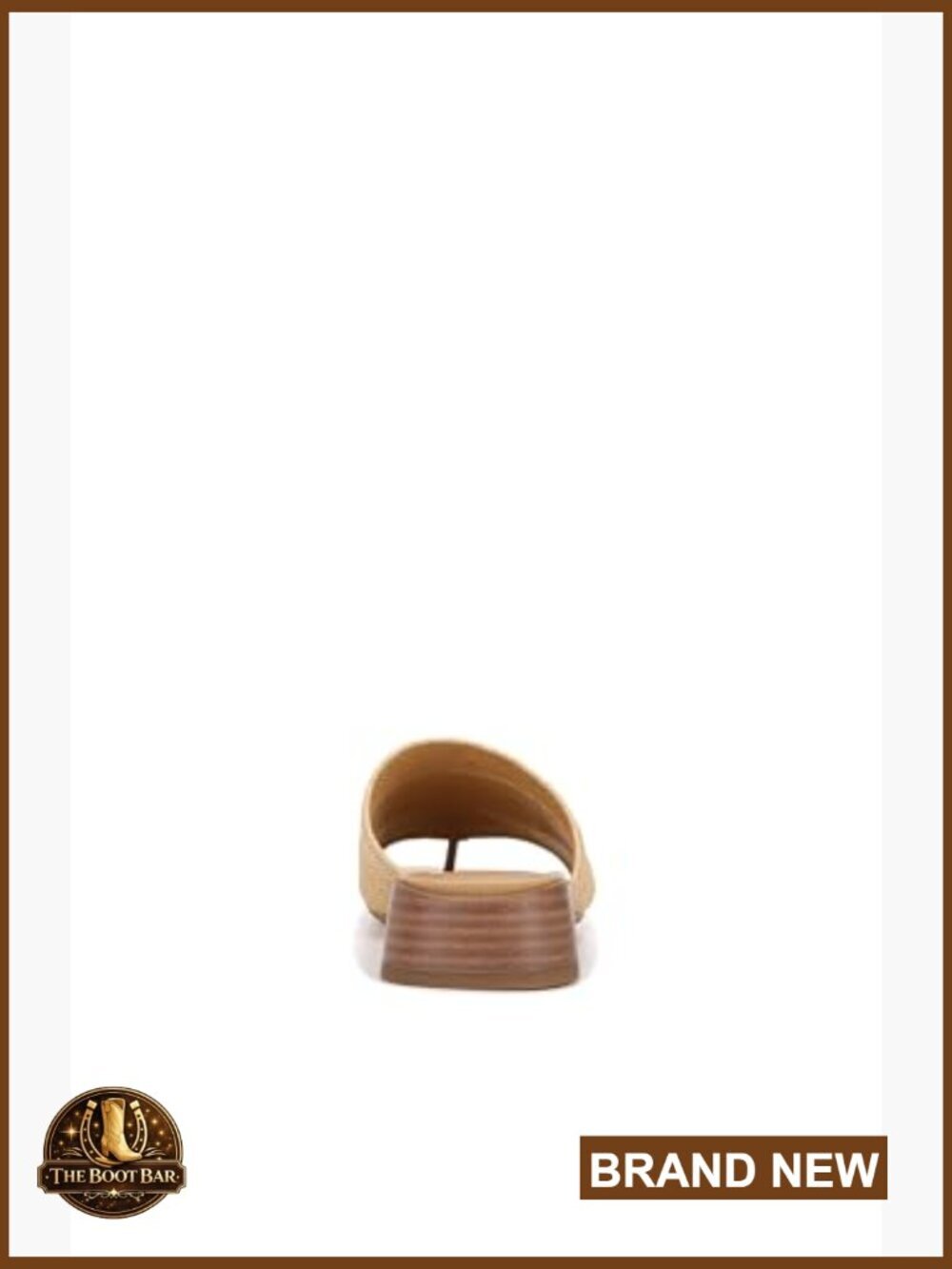 Slide Sandals - Chunky Block Heel, Raffia - Picture 3 of 7